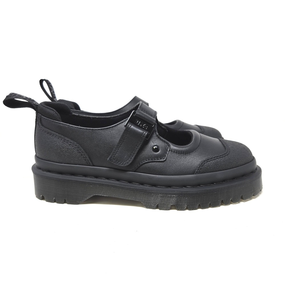 Dr. Martens Indica II Bex Tech Mary Jane Platform Goth Shoes 9 Black Leather